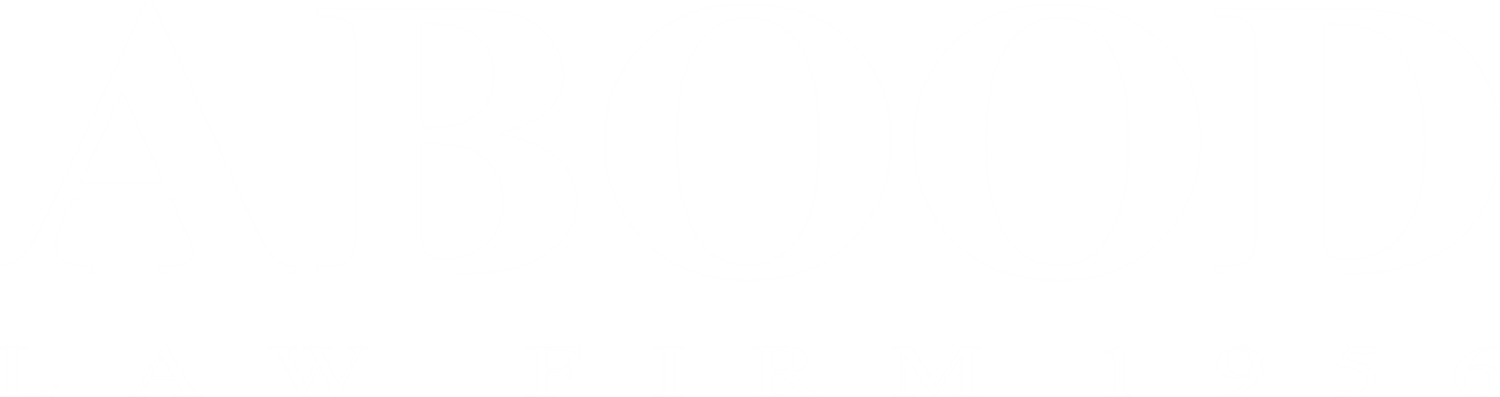 Abood Law Firm Logo in white